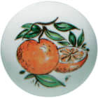 C'ERA UNA VOLTA - Pomello in porcellana diametro 3.5cm con vite arancione per mobili e armadi.