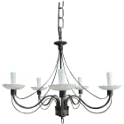 C'ERA UNA VOLTA - Lampadario a 5 luci con piattino e candela, diametro 12cm.