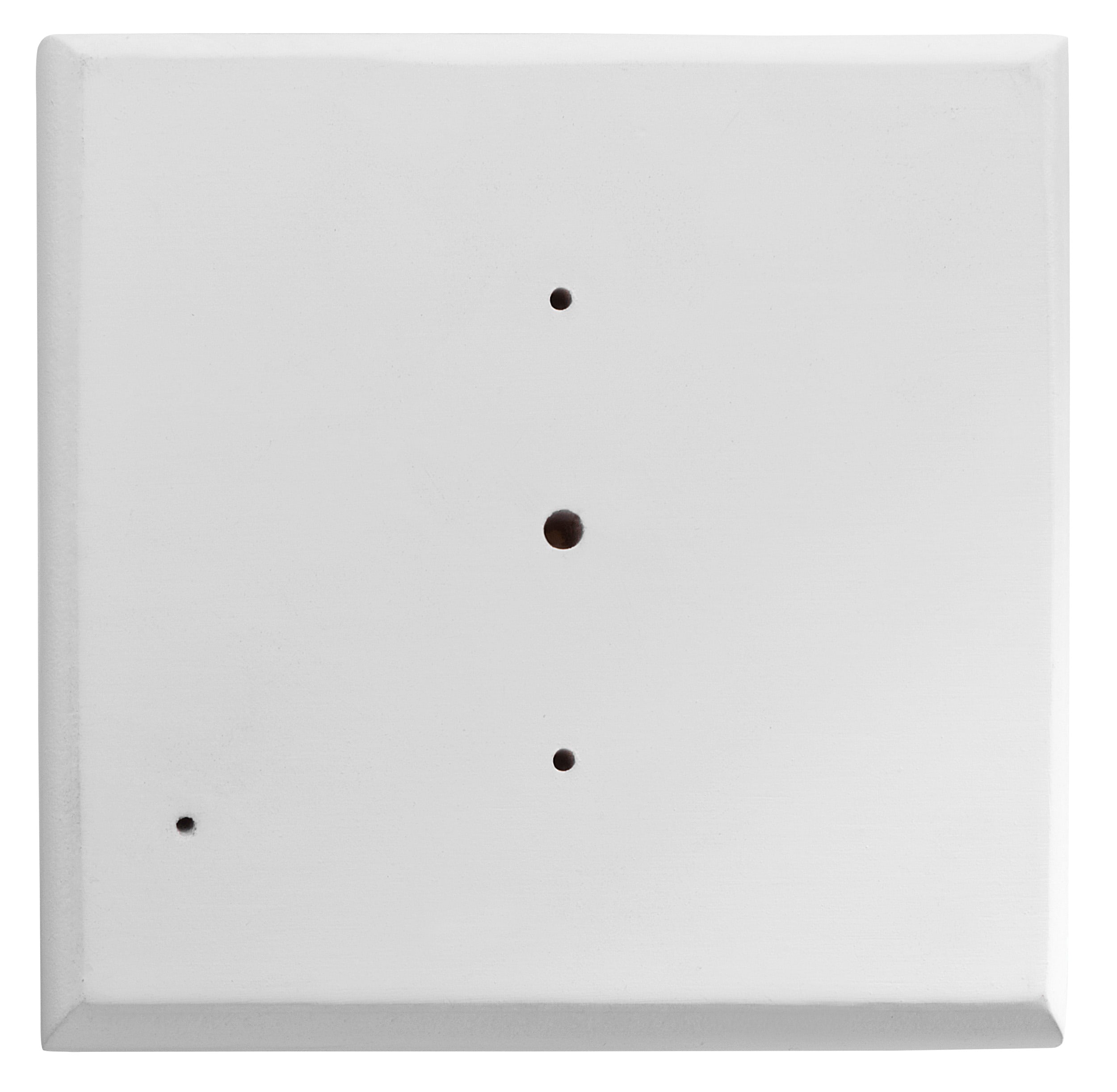 C'ERA UNA VOLTA - Rosetta legno bianca rettangolare 90x90 mm.