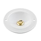 C'ERA UNA VOLTA - Campanello in porcellana con pulsante ottonato diametro 88mm.