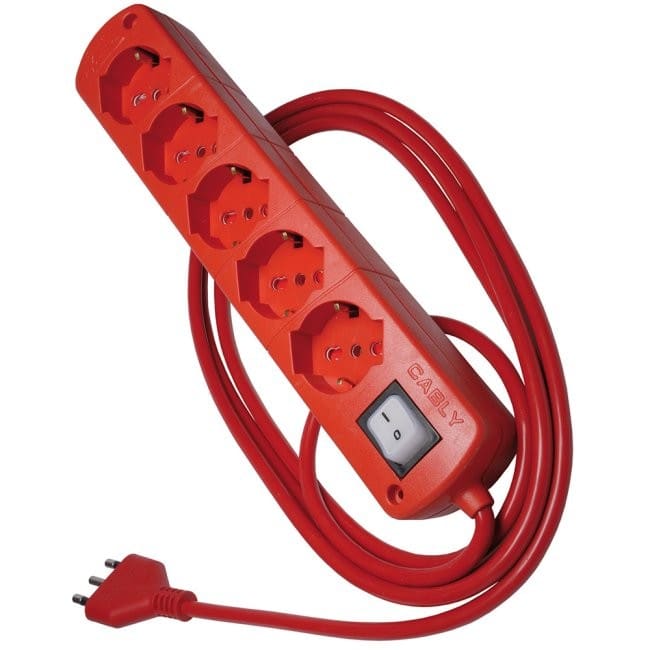 LE PROLUNGHE - CABLY U.5P 10/16A+SCH 3G1.5 MT.1.5 ROSSO.