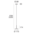 LINEA LIGHT - POE SOSP.LED 7W RAME VERN.