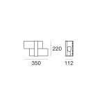 LINEA LIGHT - TRIAD APPL.E27 57W (S) V.SER.LILLA
