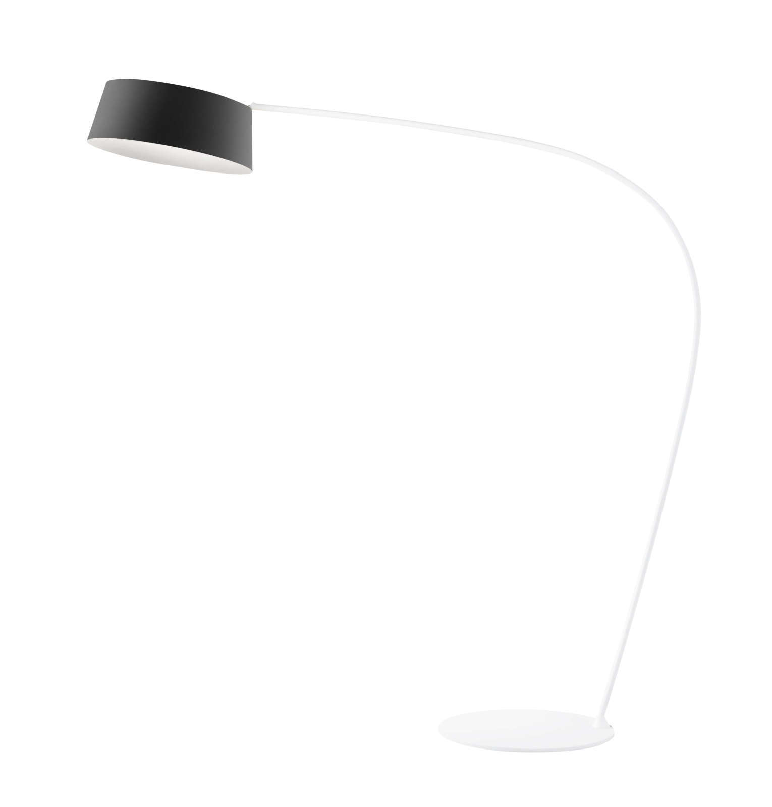 LINEA LIGHT - OXYGEN PIANT.CURVA 36W DIM.PU NERO