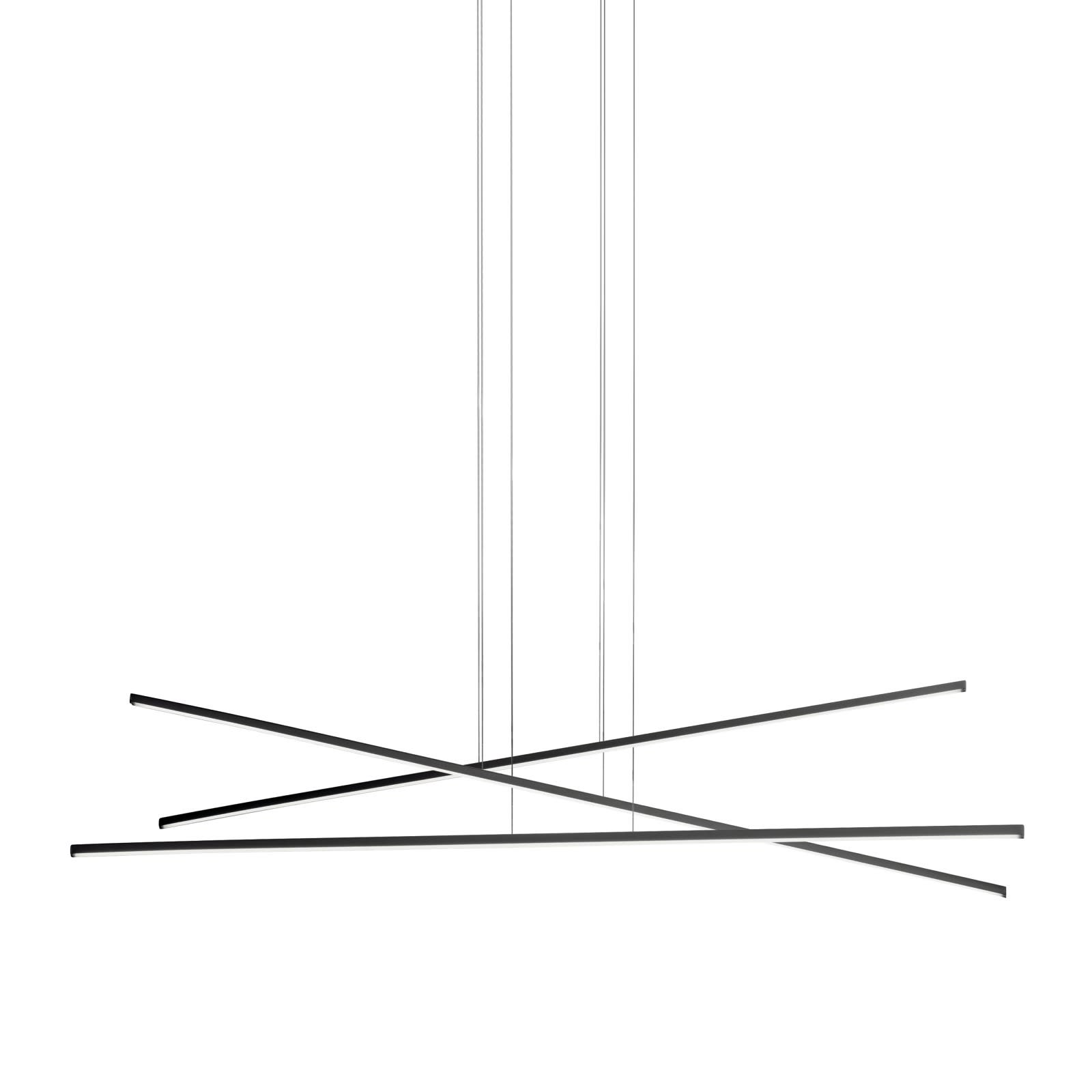 LINEA LIGHT - STRAIGHT SOSP.LED 49W 3X1550 NERO R