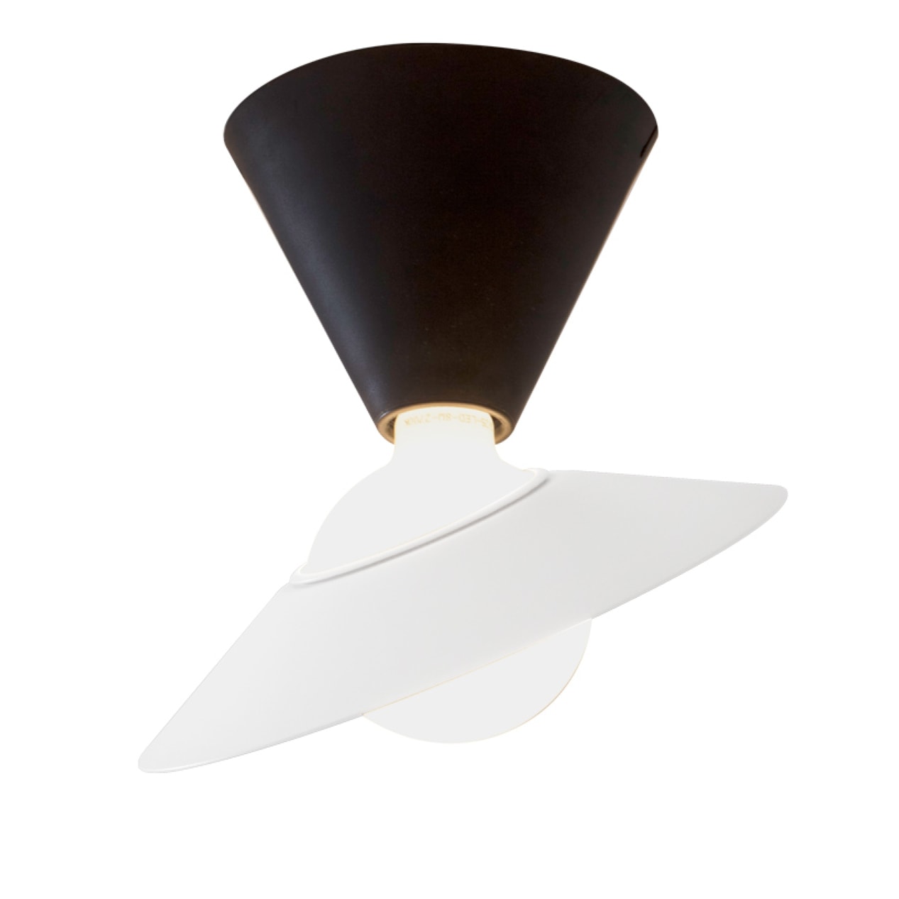 LINEA LIGHT - FANTE PLAF.E27 B.CO RAGG./NERO OP.