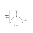 LINEA LIGHT - OHPS! D750 SOSP.E27 46W B.CO NAT