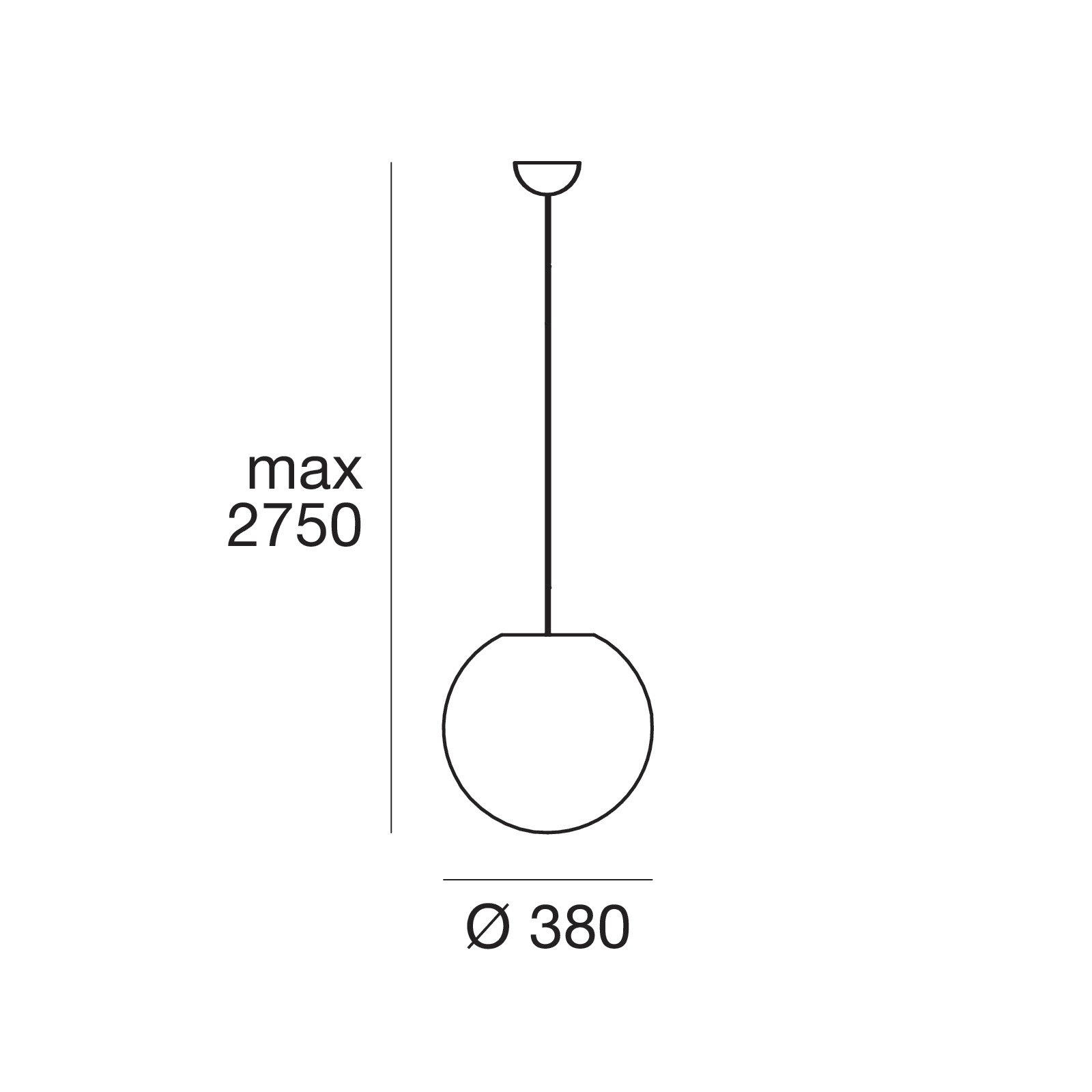 LINEA LIGHT - OH! D380 SOSP.E27 46W PL.NAT