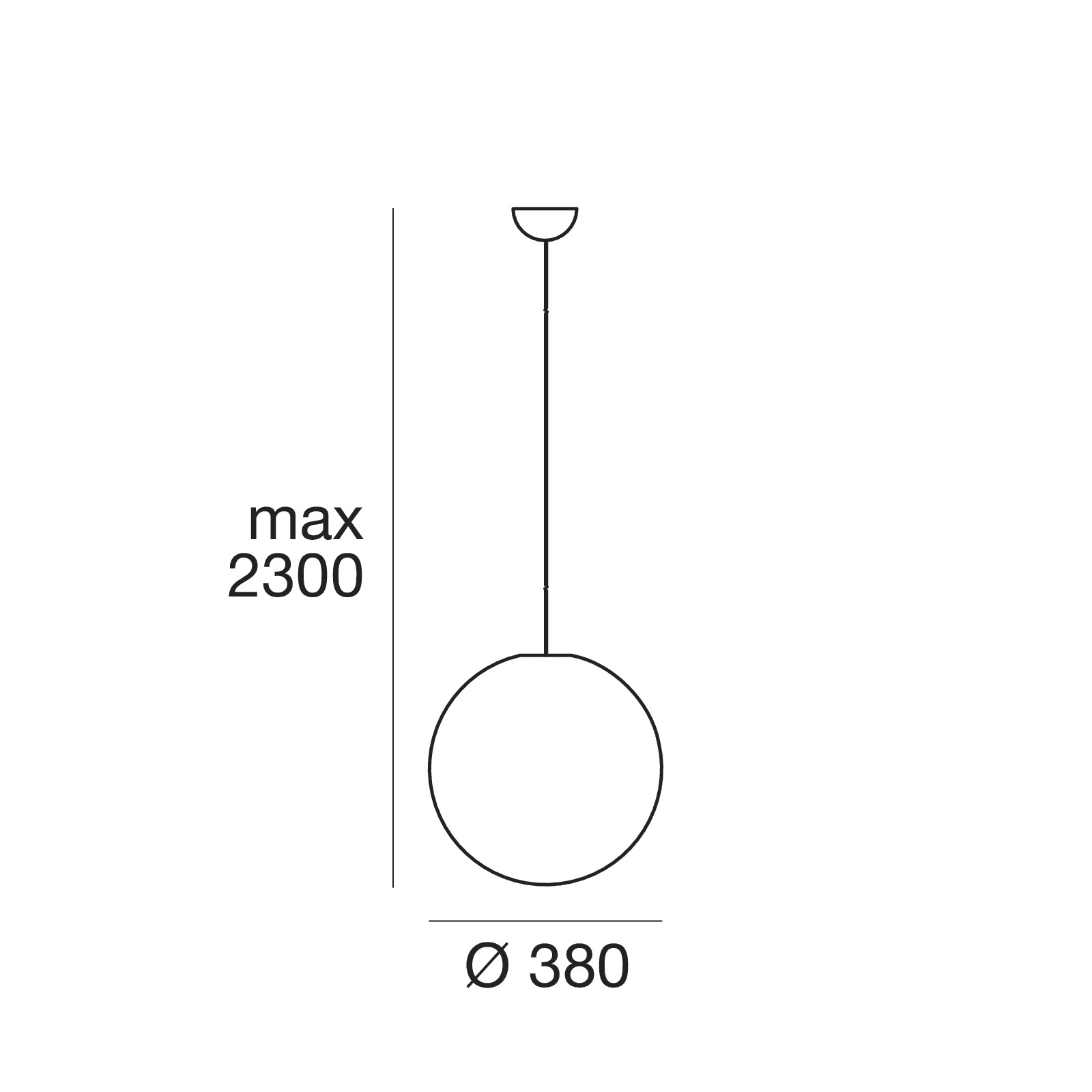 LINEA LIGHT - OH! D380 SOSP.LED W PL.N.