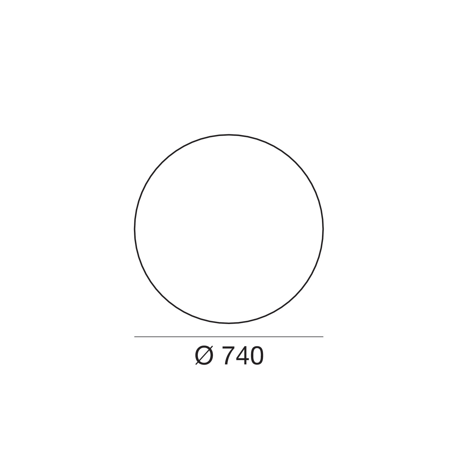 LINEA LIGHT - OH! MARS D750 E27 57W IP65 PL/SP.BR