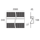 LINEA LIGHT - FYLO ALU.1 INC.PAR.OUTD.45X108X2000
