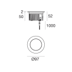 LINEA LIGHT - ORMA-I 19 1LED 7WAC 220V INOX