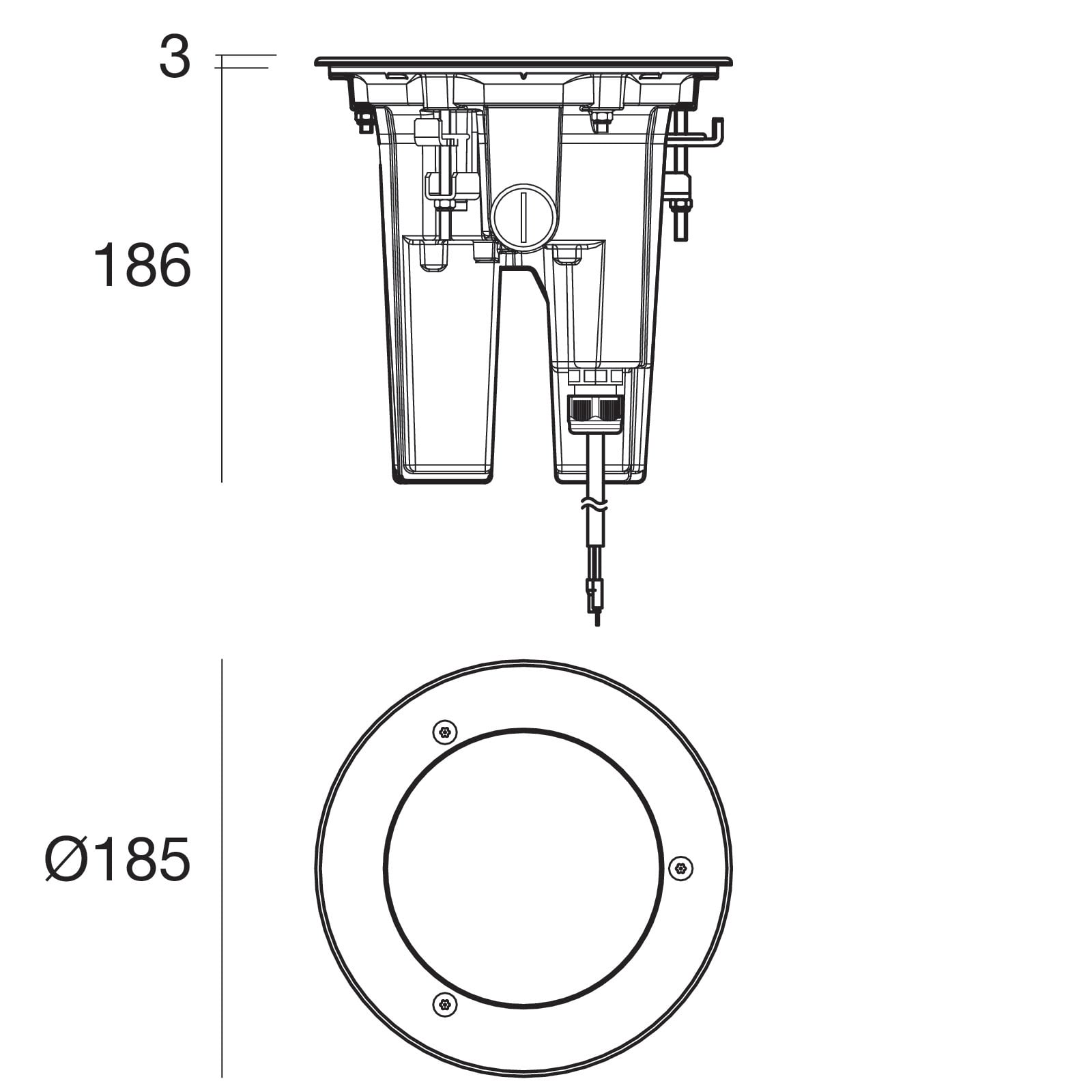 LINEA LIGHT - SUELO-RX 9 1L 18WAC+AL INOX