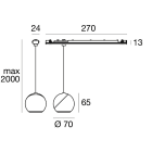 LINEA LIGHT - NODE SOSP FAR 5W 15 2700K B.CO