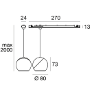 LINEA LIGHT - NODE SOSP FAR 10W 15 2700K B.CO