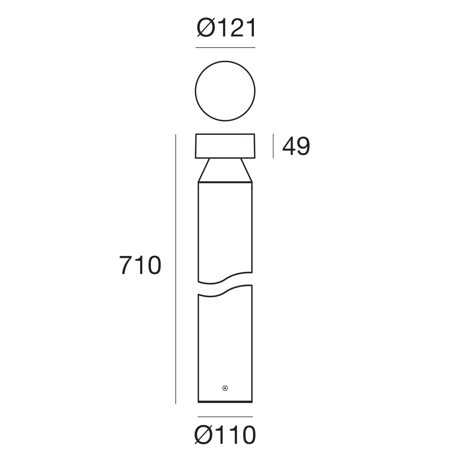 LINEA LIGHT - BUZZER 6 10WAC D.120 H.710 CL1 DB