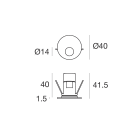 LINEA LIGHT - QUARA-RO 2 1LED 1W DC S/ALIM.BG 77391W70