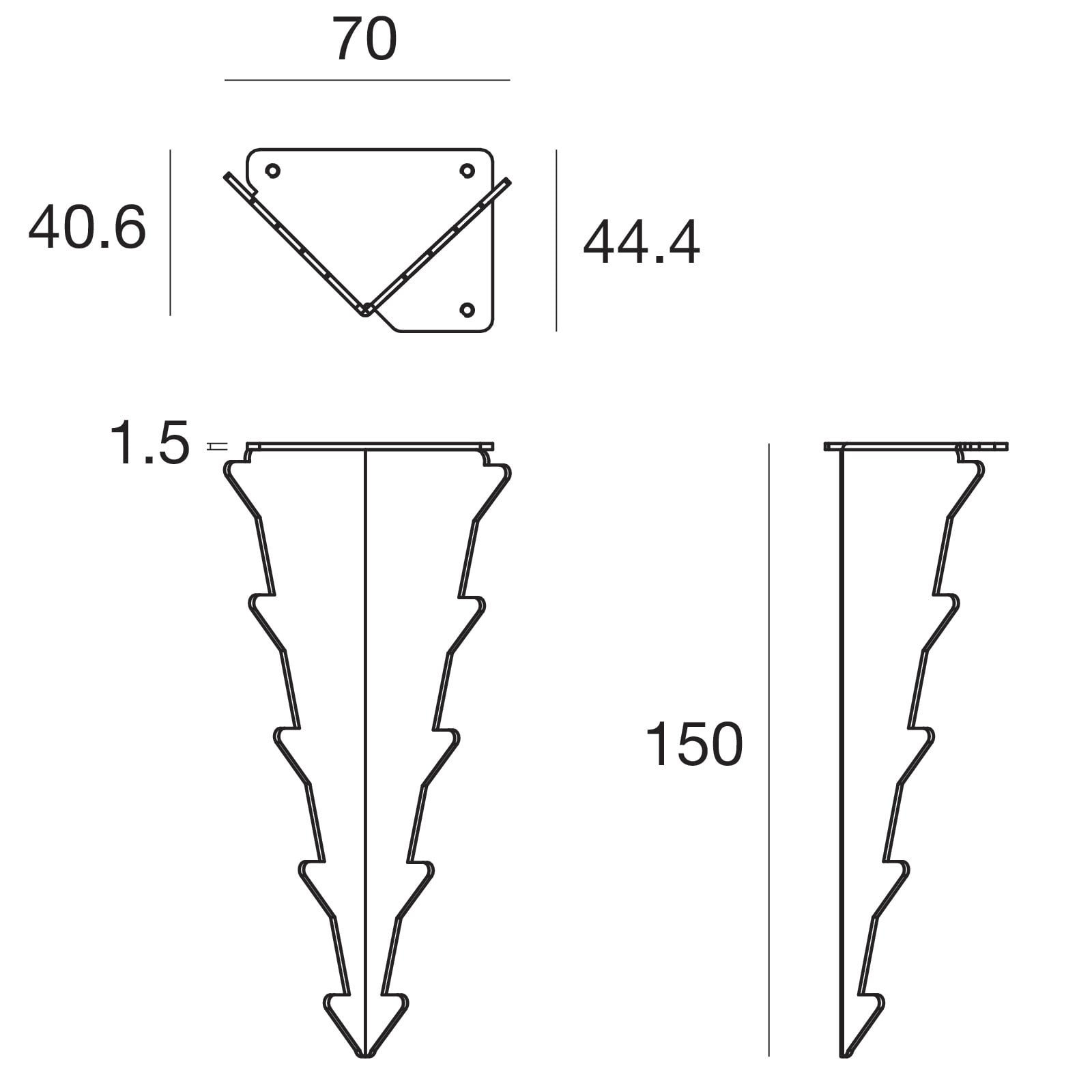 LINEA LIGHT - PICCHETTO FISSAGGIO D-WAWE