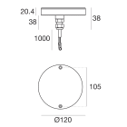 LINEA LIGHT - FOOTPAD FLAT 7 1LED 7W+CNV INOX