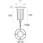LINEA LIGHT - SUELO-RXJ 90 1L 8W BASC+AL+VITI IX