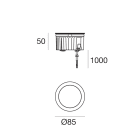 LINEA LIGHT - ORMA-A 7 1LED 8W 220MA INOX