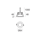 LINEA LIGHT - ORMA-C 77 1LED 4W 350MA INOX