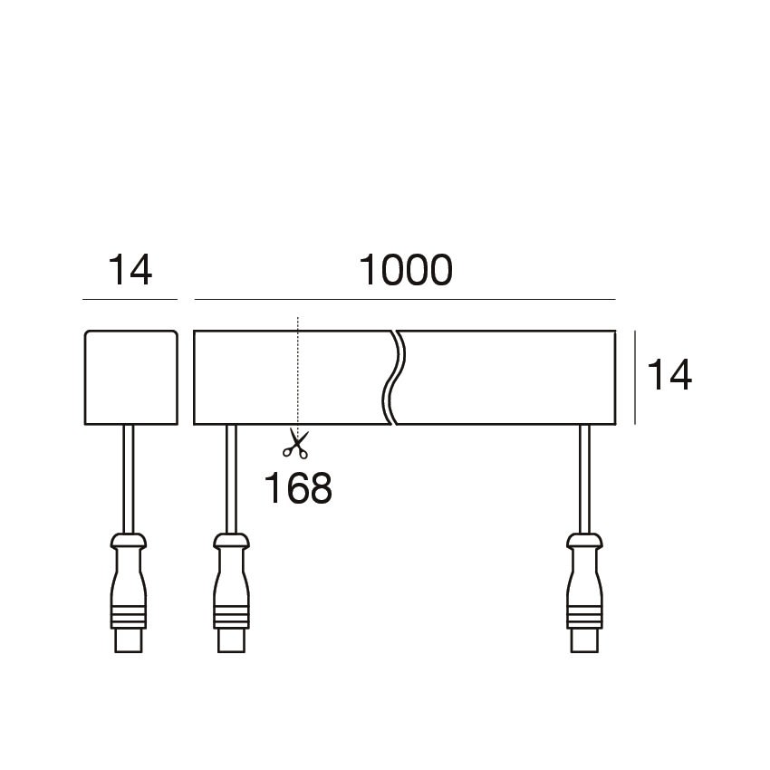 LINEA LIGHT - RUBBER 3D OPTIC WHITE 2700K 1MT30
