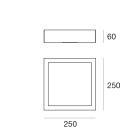 LINEA LIGHT - BOX PLAF Q(S)LED 17W B.CO RAG.3000K