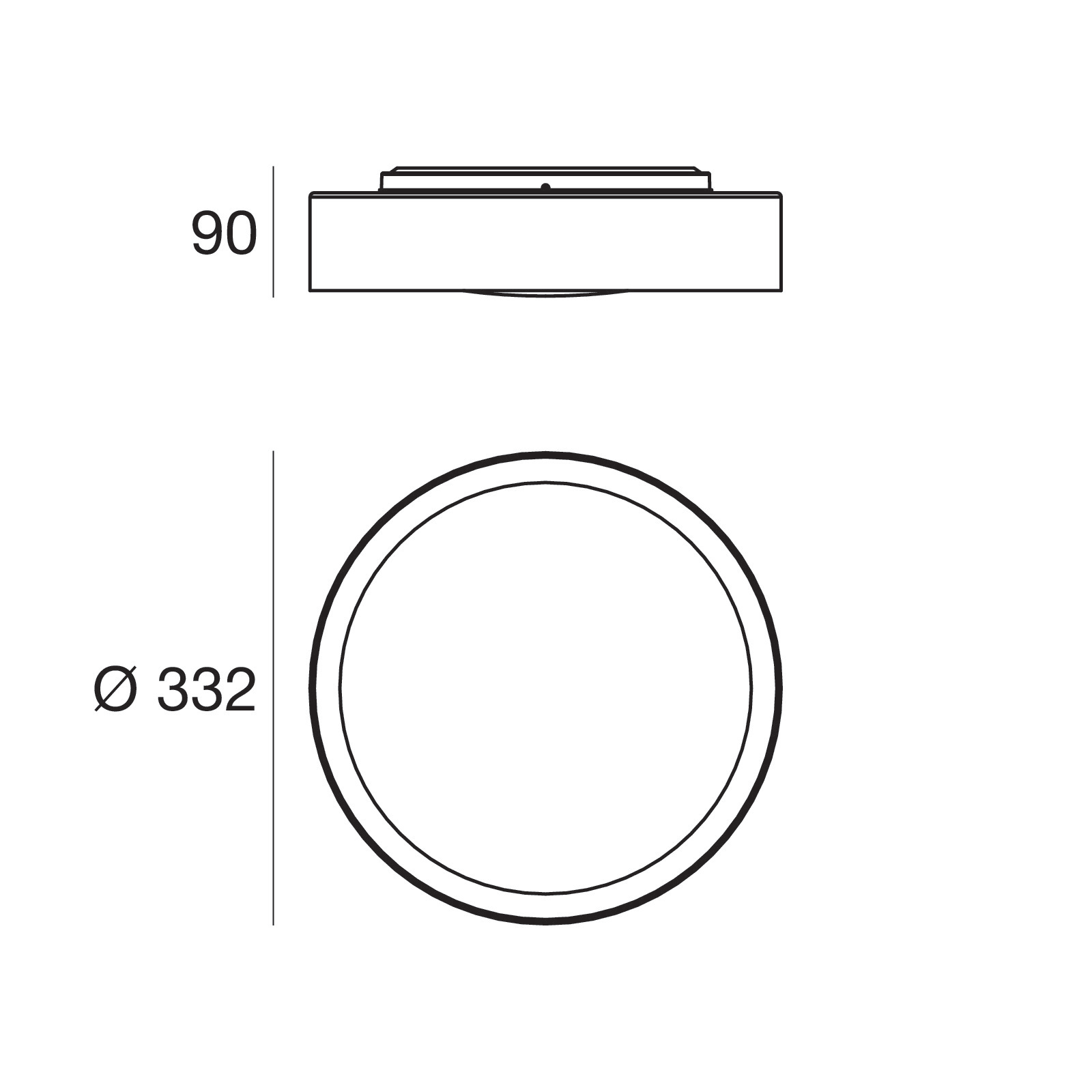 LINEA LIGHT - CREW2 D330 16W IP40 B.CO RAG/RAME