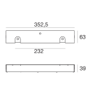 LINEA LIGHT - BASE OPTUS 352X63X39 SABBIA ON-OFF 83055