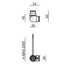 LINEA LIGHT - NODE CON.SNODO SOSP NERO C/CAVO