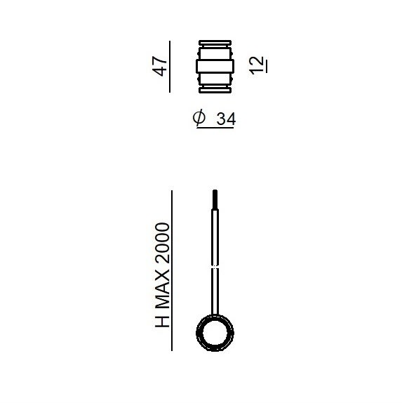 LINEA LIGHT - NODE CON.LINEARE SOSP C/CAVO BIANCO