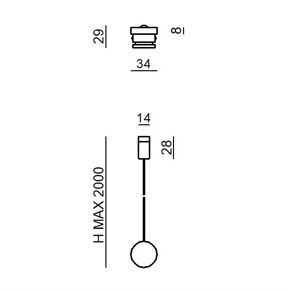 LINEA LIGHT - NODE TAPPO SOSP. BIANCO