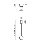 LINEA LIGHT - NODE TAPPO SOSP. BIANCO