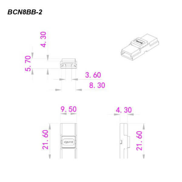 LINEA LIGHT - CONN.STRIP-STRIP 8MM 2POLI IP20