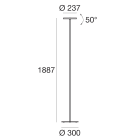 LINEA LIGHT - JOSHUA PIANT.LED 25W NERO RAGG