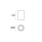 LINEA LIGHT - BATON-R 1 9WAC H.120 BG-BG 84581W50