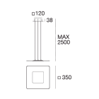 LINEA LIGHT - ARUBA SOSP.D350X350 B.CO RAGG 19W 8928