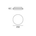 LINEA LIGHT - SWITCH PLAF.D250 12W IP54