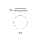 LINEA LIGHT - SWITCH PLAF.D300 18W IP54