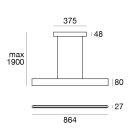LINEA LIGHT - SATORI SOSP.D900 27W DM 2700K NERO