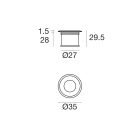 LINEA LIGHT - BERET-R 3 TONDO 1LED 1W NIKEL SPAZ