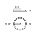 LINEA LIGHT - LIRA PLAF.30W NERO RAGG. IP65