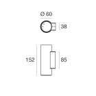 LINEA LIGHT - BIRBA GU10 APPL.MONO OTTONE LUCIDO