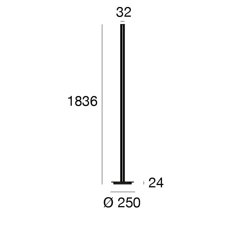 LINEA LIGHT - HALFPIPE PIAN.L1810 36W NERO RAG
