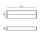 LINEA LIGHT - IOTA M.CAV L280 13W NERO 2700K