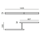 LINEA LIGHT - IOTA 300 MOD.Z 58W NERO 2700K