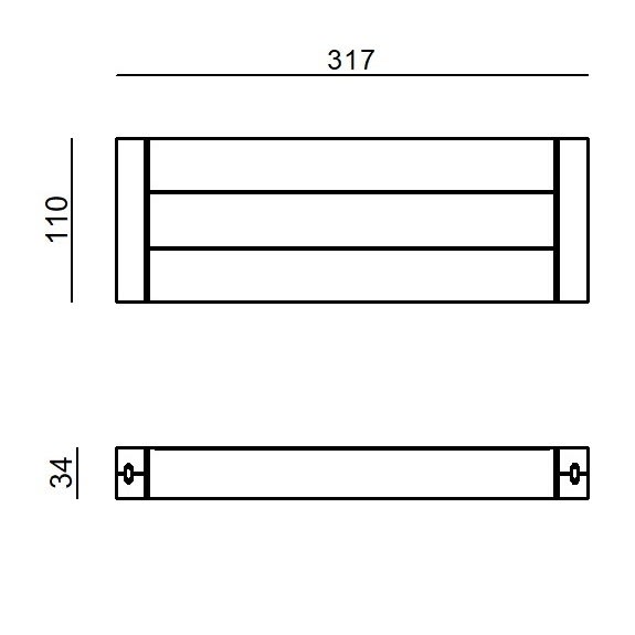 LINEA LIGHT - IOTA 300 L280 23W NERO 2700K
