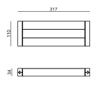 LINEA LIGHT - IOTA 300 L280 23W NERO 2700K