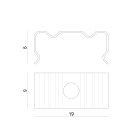 LINEA LIGHT - KIT 5 STAFFE IN METALLO + 5 VITI